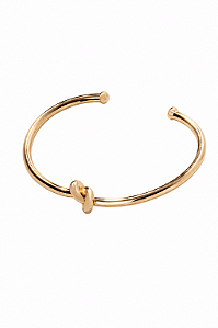 Bracelete Nó Liso Dourado – Banho em Ouro