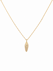 Colar Pingente Milho Cravejado com Micro Zircônias – Banho Ouro