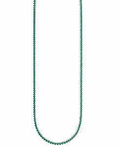 Choker Riviera Verde Esmeralda – Ródio Branco