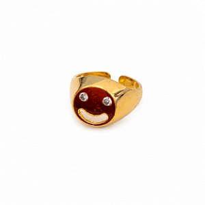 Anel Mindinho Smile Regulável – Banho em Ouro