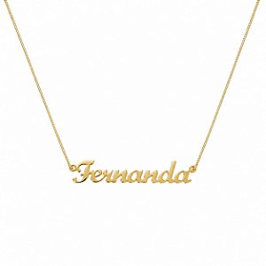 Colar Personalizado Nome "Fernanda" – Banho em Ouro Amarelo 18K