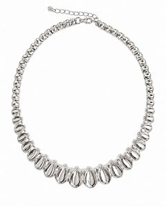 Choker Aro Detalhado - Ródio Branco