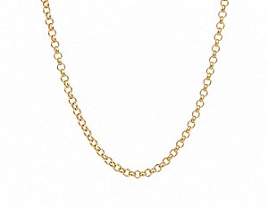 Colar Elo Português - Banho em Ouro