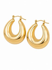 Brinco Argola Bold - Banho em Ouro Amarelo 18k