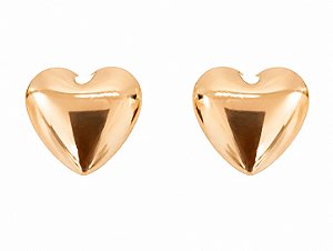 Brinco Coração Bold - Banho em Ouro Amarelo 18k