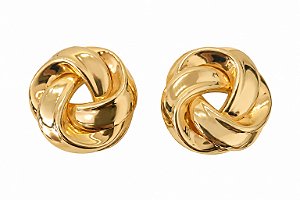 Brinco Entrelaçado – Banho em Ouro Amarelo 18K