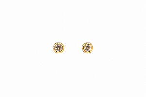 Brinco Ponto de Luz 5mm Banho em Ouro 18K