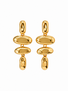 Brinco Orgânico Articulado – Banho em Ouro Amarelo 18K