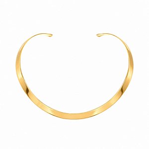 Choker Aro Liso com Banho em Ouro 18K
