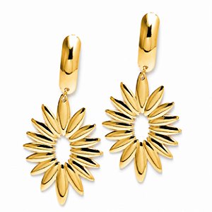 Brinco Cocar Pino - Banho Ouro18k