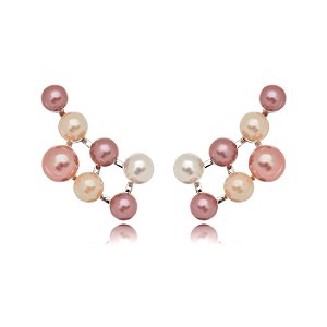 Brinco com 7 Pérolas Coloridas - peça indicada na seta
