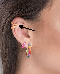 Piercing Duplo Argolinha Resinadas