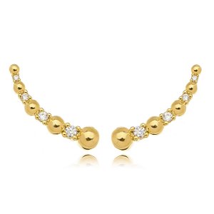 Brinco Ear Cuff Micro Zircônia