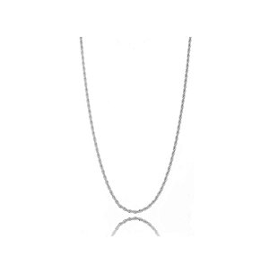 Colar Choker Cordão Baiano 2mm - Ródio Branco-VENDO C LU