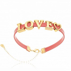 Pulseira Colorida Love - Ouro Rosa