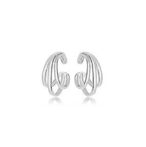 Piercing Fake Liso 3 Fileiras - Ródio Branco