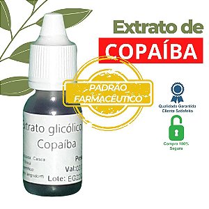 EXTRATO GLICÓLICO DE COPAÍBA 40mL Produto Botânico com certificado de análise