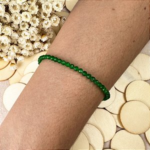 Pulseira Mahara em Prata 925 e Ônix Verde