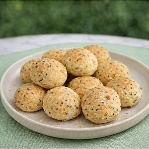 PÃO DE QUEIJO- REDUZIDO EM CALORIAS ( SEM ÓLEO E OVO)