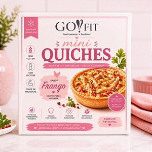 MINI QUICHES- 12 UNIDADES - SABOR - FRANGO CREMOSO