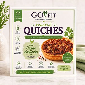 MINI QUICHES- 12 UNIDADES - SABOR - CARNE DESFIADA