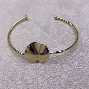 Bracelete Delicado Orgânico Semijoia Ouro