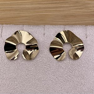 Brinco Orgânico Gisa Semijoia Ouro