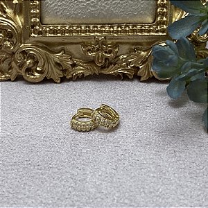 Brinco Argolinha Crav PP Semijoia Ouro