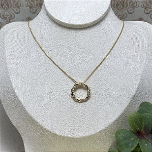 Colar Guirlanda Semijoia Ouro