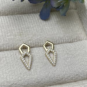 Brinco Gisele Semijoia Ouro