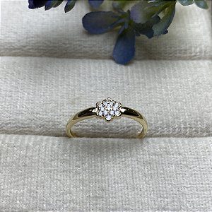 Anel Florzinha Semijoia Ouro