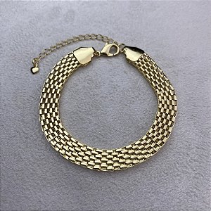 Pulseira Malha Semijoia Ouro