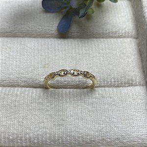 Anel Verinha Semijoia Ouro