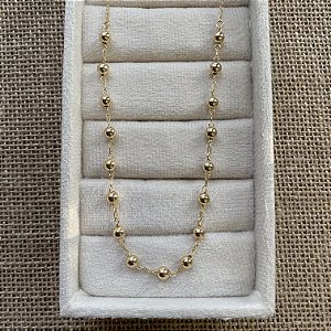 Colar Choker Bolinhas Jully Semijoia Ouro