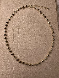 Colar de Bolinhas Juliete Semijoia Ouro