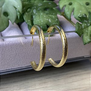 Brinco Argola Margarete Semijoia Ouro