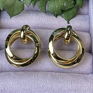 Brinco Vicky Semijoia Ouro