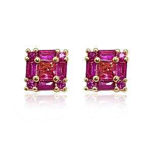 Brinco Vilma Rubi Semijoia Ouro