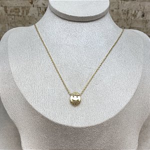 Colar Carinha de Menino Semijoia Ouro