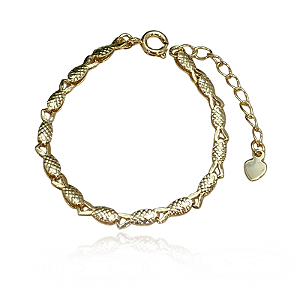 Pulseira Infantil Peixinho Semijoia Ouro