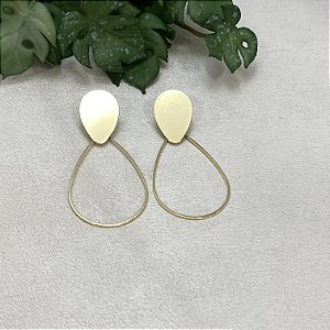 Brinco Helenice Semijoia Ouro