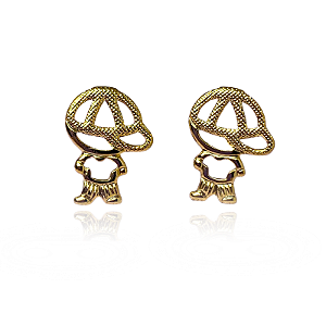 Brinco Menino Semijoia Ouro