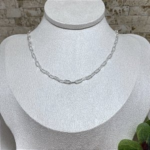 Colar Chocker Elinhos Frisados Semijoia Prata