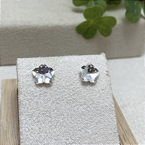 Brinco Flor Lisa P Semijoia Prata
