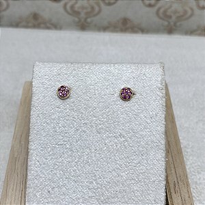 Brinco Xuxinha Rubi Semijoia Ouro