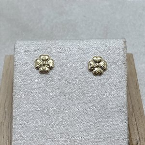 Brinco Trevinho Semijoia Ouro