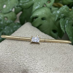 Bracelete Renata Cristal Semijoia Ouro