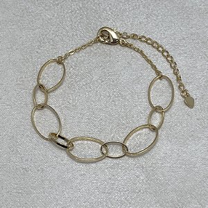 Pulseira Patrícia Intercalada Semijoia Ouro