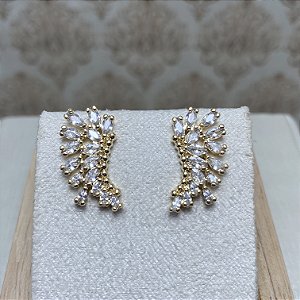 Brinco Madeleine Semijoia Ouro