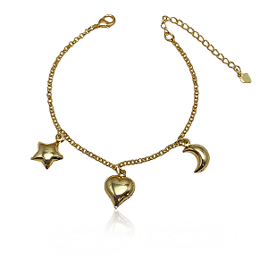 Pulseira LEC Semijoia Ouro